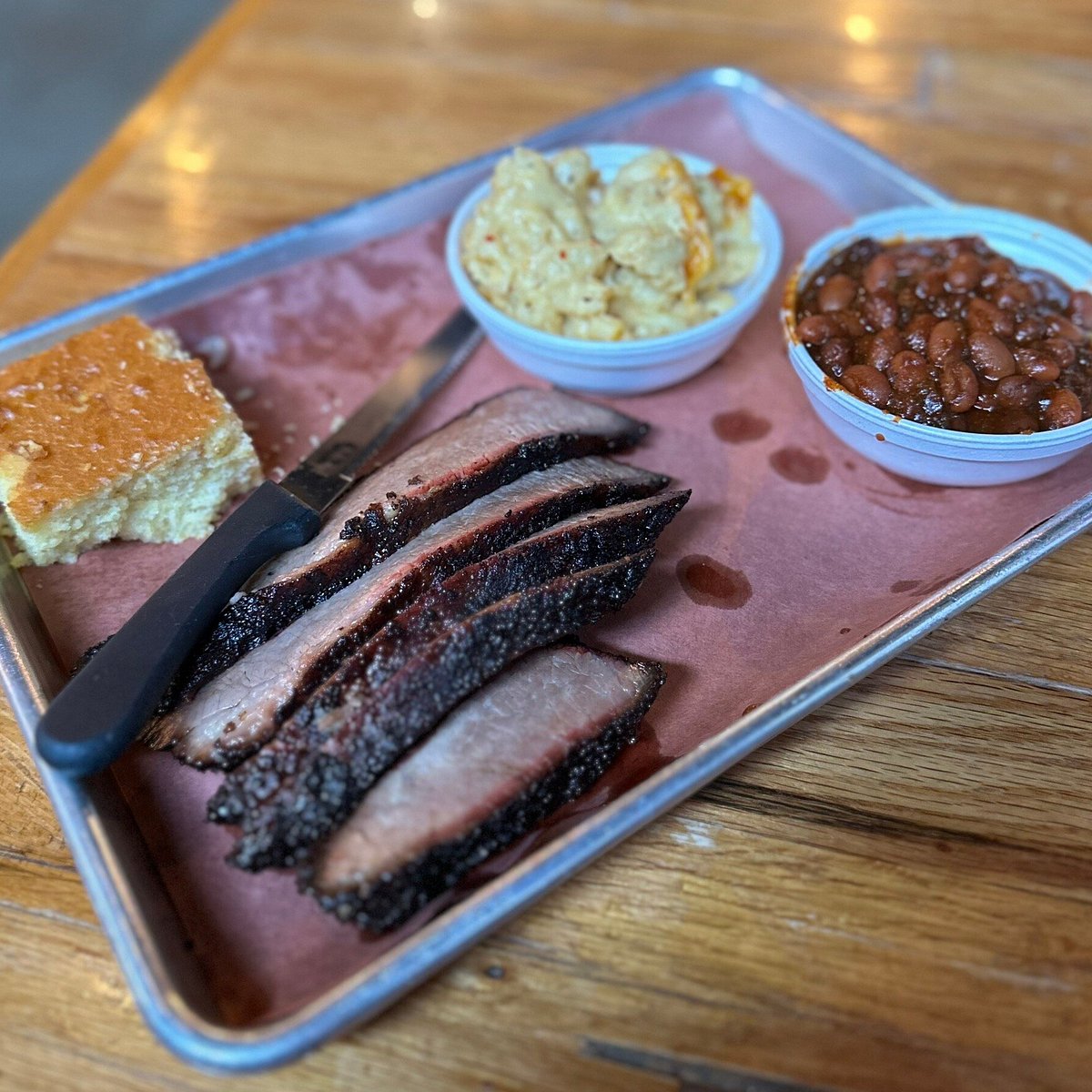 Meat BBQ signature dishes Beef BrisketPulled PorkSmoked WingsMac and Cheese